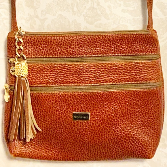 NWOT Romana Moda Italian Leather Crossbody Purse - Picture 8 of 8